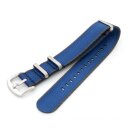 GEO-Straps Nato Nylon Uhrenarmband Modell Nitro blau-grau 22 mm