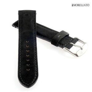 Morellato Velours-Leder Uhrenarmband Modell Bernini schwarz 18 mm