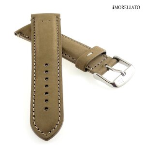 Morellato Velours-Leder Uhrenarmband Modell Bernini khaki-grün 20 mm