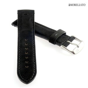 Morellato Velours-Leder Uhrenarmband Modell Bernini schwarz 22 mm