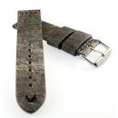 Echt Kamelleder Vintage Uhrenarmband Modell Karawan grau-SN 22 mm