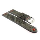 Echt Kamelleder Vintage Uhrenarmband Modell Karawan grau-RN 22 mm