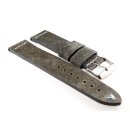 Echt Kamelleder Vintage Uhrenarmband Modell Karawan grau-BN 22 mm