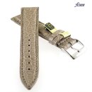 Fluco echt Krokodil Uhrenarmband Modell Kenzo taupe-braun 18 mm Handarbeit