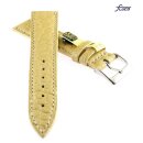 Fluco echt Krokodil Uhrenarmband Modell Kenzo beige-creme 18 mm Handarbeit