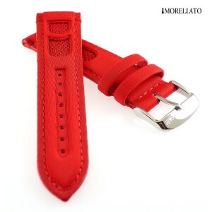 Morellato Stoff-Textil Uhrenarmband Modell Swim-3D rot wasserfest 22 mm