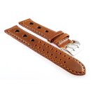 Rindleder Uhrenarmband Modell Mainz Rallye cognac 24 mm, Vegetabil