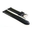 Rindleder Uhrenarmband Modell Mainz schwarz 24 mm, Vegetabil