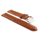 Rindleder Uhrenarmband Modell Mainz cognac 24 mm, Vegetabil
