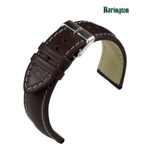 Barington Rindleder Uhrenarmband Modell Chronomaster mocca 20 mm, Handmade