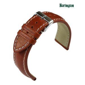 Barington Rindleder Uhrenarmband XL-extralang Modell Chronomaster mittel-braun 20 mm