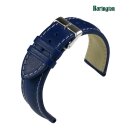 Barington Rindleder Uhrenarmband XL-extralang Modell Chronomaster blau 22 mm