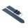 Feines Leder-Uhrenarmband Basel-XL blau 16 mm