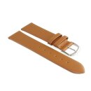 Feines Leder-Uhrenarmband Basel-XL cognac 20 mm