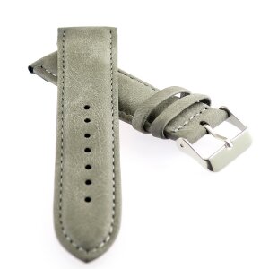 Eichmüller Microfaser-Leder Uhrenarmband Modell Ranger grau 18 mm