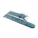 Feines echt Kork Uhrenarmband Modell Korky türkis blau-grün 18 mm