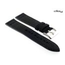 Diloy Canvas Textil Uhrenarmband Modell Discover schwarz 22 mm