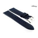 Diloy Canvas Textil Uhrenarmband Modell Discover blau 22 mm