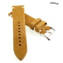 Diloy Veloursleder Uhrenarmband Modell Ascona cognac 18 mm