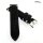 Diloy Veloursleder Uhrenarmband Modell Ascona schwarz 20 mm