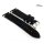 Diloy Veloursleder Uhrenarmband Modell Ascona schwarz 20 mm