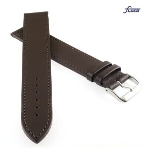 Fluco superlanges Uhrenarmband Modell Toledo-XXXL mocca 22 mm, Handarbeit