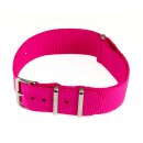 Nato-Nylon Durchzugs-Uhrenarmband pink Modell NN-14 18 mm Nato Strap