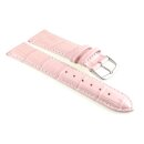 Feines Alligator Leder Uhrenarmband Modell Lausanne-NL rosa-WN 20 mm
