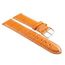 Feines Alligator Leder Uhrenarmband Modell Lausanne-NL orange-WN 12 mm