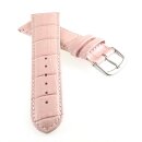 Feines Alligator Leder Uhrenarmband Modell Lausanne-NL rosa-WN 12 mm