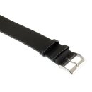 Feinstes Leder Durchzugs-Uhrenarmband Modell Luzern schwarz 12 mm