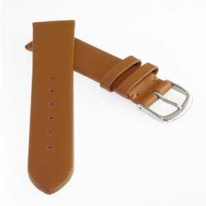Feines Leder-Uhrenarmband Basel-NL cognac 18 mm