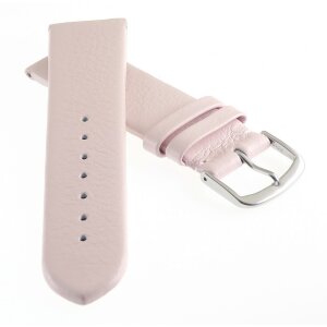 Feines Leder-Uhrenarmband Basel-NL rosa 24 mm