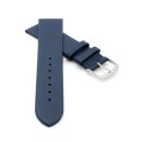 Feines Leder-Uhrenarmband Basel-NL dunkel-blau 16 mm
