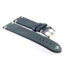 Rindleder Uhrenarmband Modell Beluga-Blue blau 18 mm