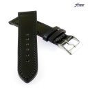 Feines Fluco Uhrenarmband Shell Cordovan Modell Galopper-XS schwarz 20 mm Handarbeit