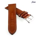 Feines Fluco Uhrenarmband Shell Cordovan Modell Galopper-XS mahagoni 20 mm Handarbeit