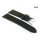 Feines Fluco Uhrenarmband Shell Cordovan Modell Galopper-XL schwarz 18 mm Handarbeit