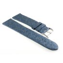 Veganes echt Ananasblatt Uhrenarmband Modell Costa blau 18 mm
