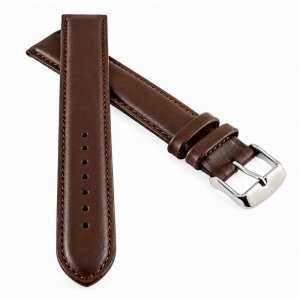 Superlanges Kalbsleder Uhrenarmband Modell Buenos-XXXL mocca 18 mm