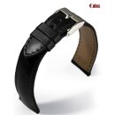 Eulux Rind-Leder Uhrenarmband Modell Rugato schwarz 18...