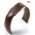Eulux Rind-Leder Uhrenarmband Modell Rugato mittel-braun 18 mm, Handarbeit