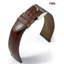 Eulux Rind-Leder Uhrenarmband Modell Rugato mittel-braun...