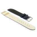 Feines Klebe-Uhrenarmband Modell Basel-Offen-NL schwarz 18 mm