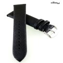 Diloy Saffiano-Leder Uhrenarmband Modell Saffiano schwarz 18 mm