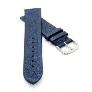 Design metallic Leder Uhrenarmband Modell Glimmer indigo-blau 22 mm