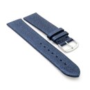 Design metallic Leder Uhrenarmband Modell Glimmer indigo-blau 20 mm