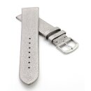 Design metallic Leder Uhrenarmband Modell Glimmer titanium-grau 18 mm