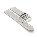 Design metallic Leder Uhrenarmband Modell Glimmer titanium-grau 18 mm
