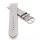 Design metallic Leder Uhrenarmband Modell Glimmer titanium-grau 18 mm